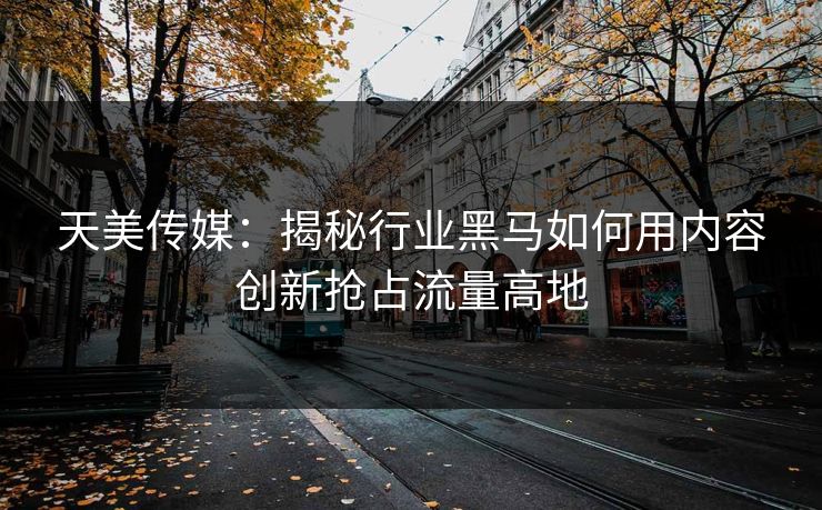 天美传媒：揭秘行业黑马如何用内容创新抢占流量高地
