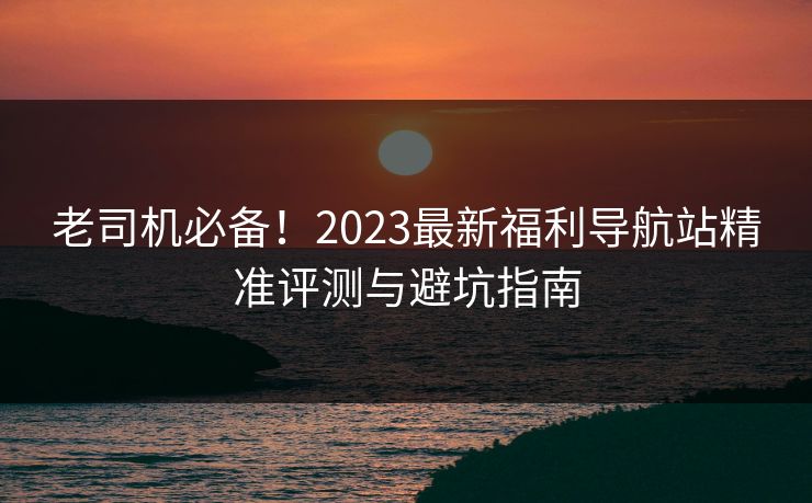 老司机必备！2023最新福利导航站精准评测与避坑指南  第1张